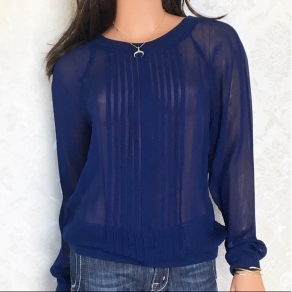 “ONE FINE DAY” Anthropologie Sheer Blouse - Picture 3 of 14